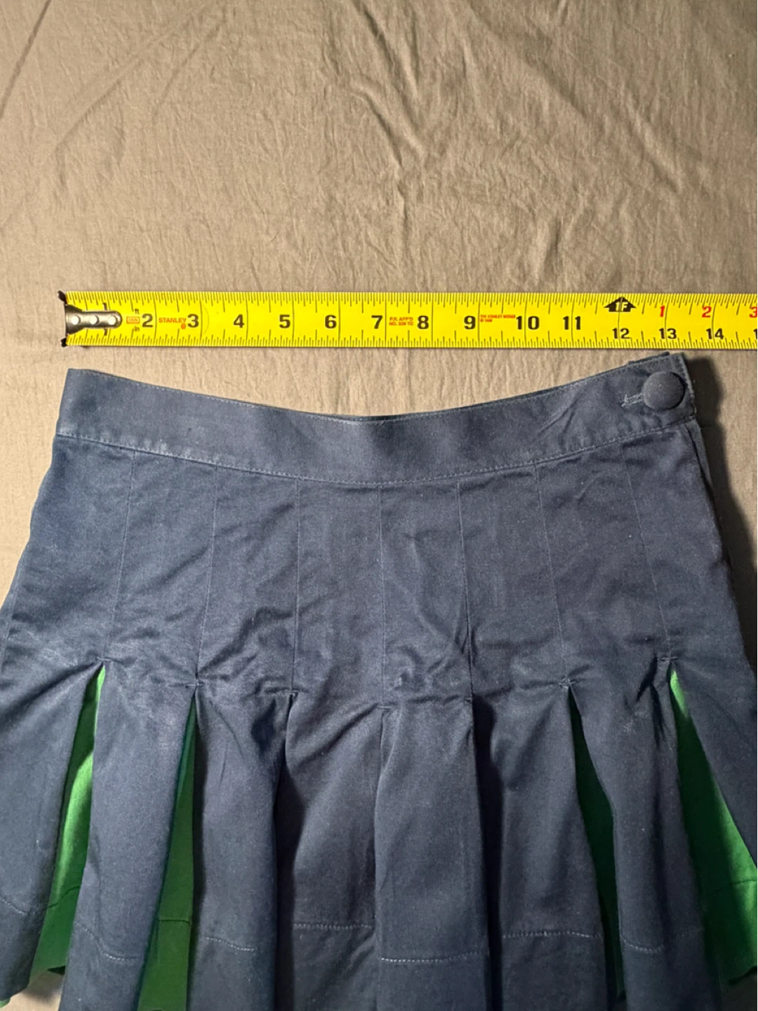 Luella Pleated Skirt Navy Green Size 1 - photo 3