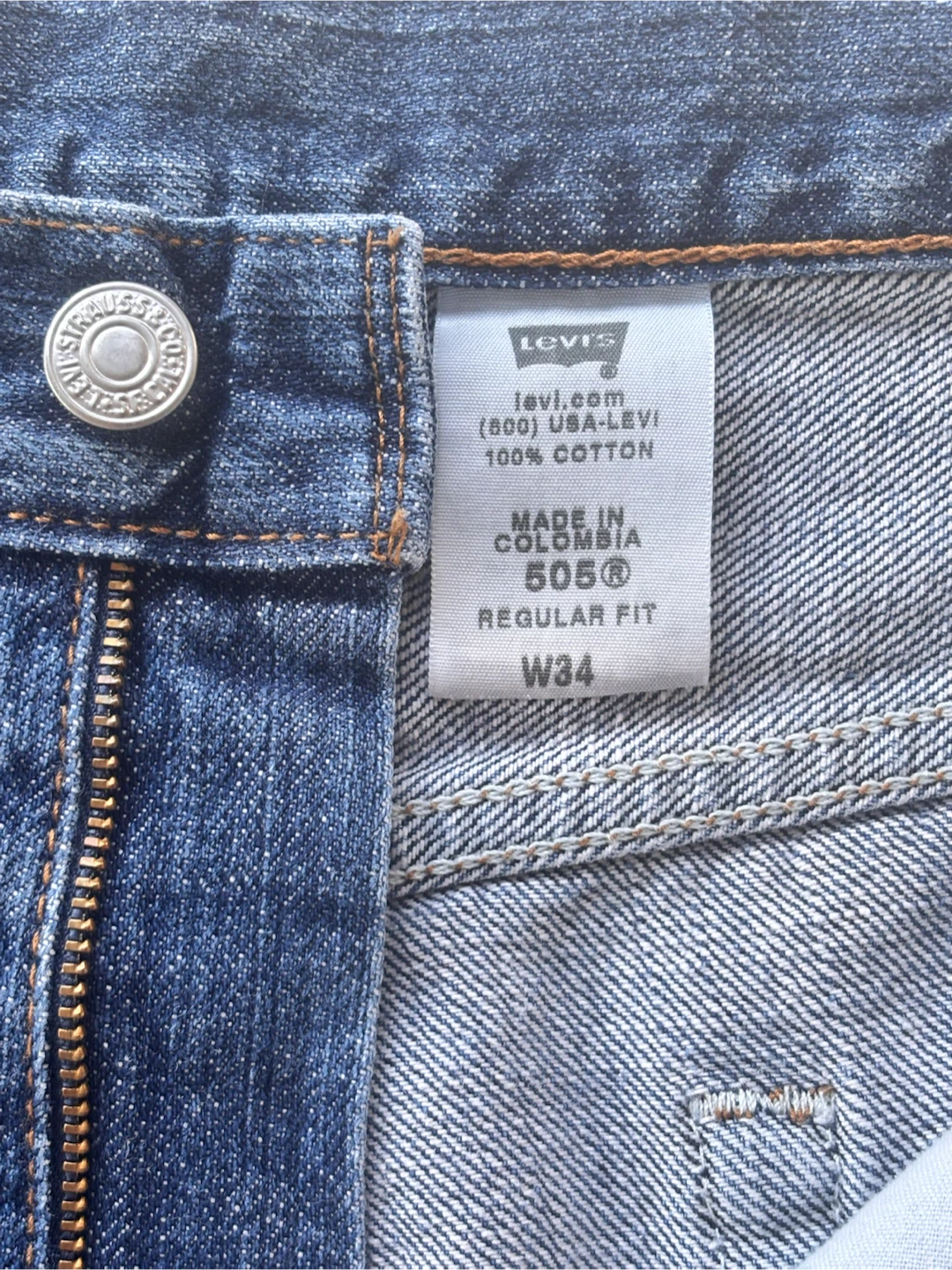 Levi's 505 Regular Fit Denim Shorts W34 - photo 3