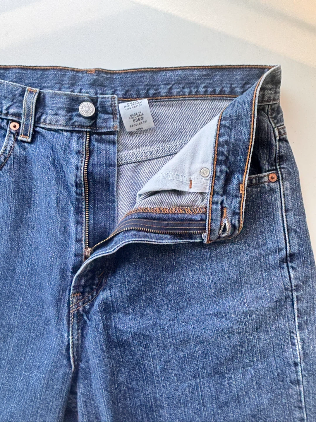Levi's 505 Regular Fit Denim Shorts W34 - photo 5