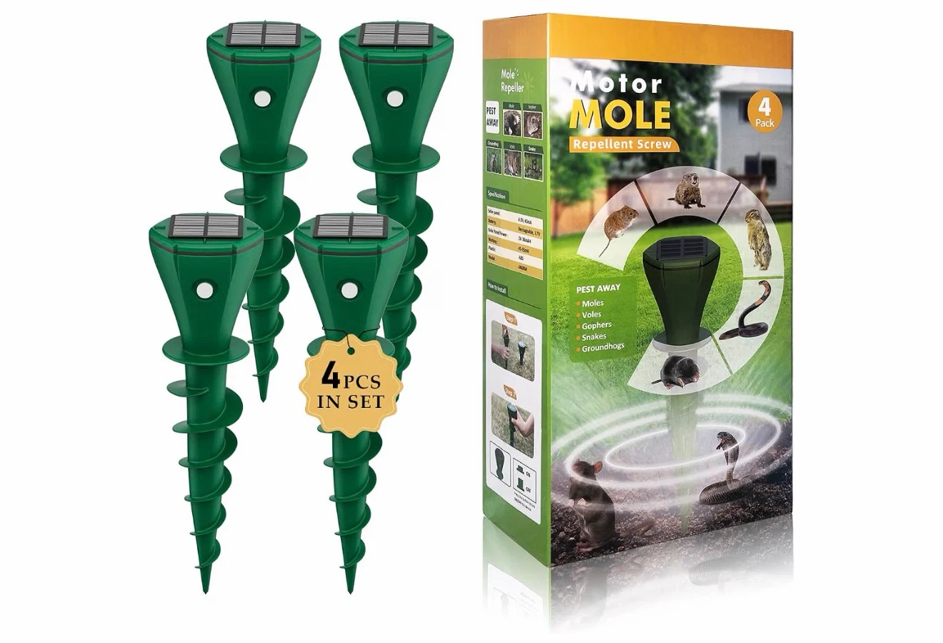 Motor Mole Repeller Stakes - 4 Pack