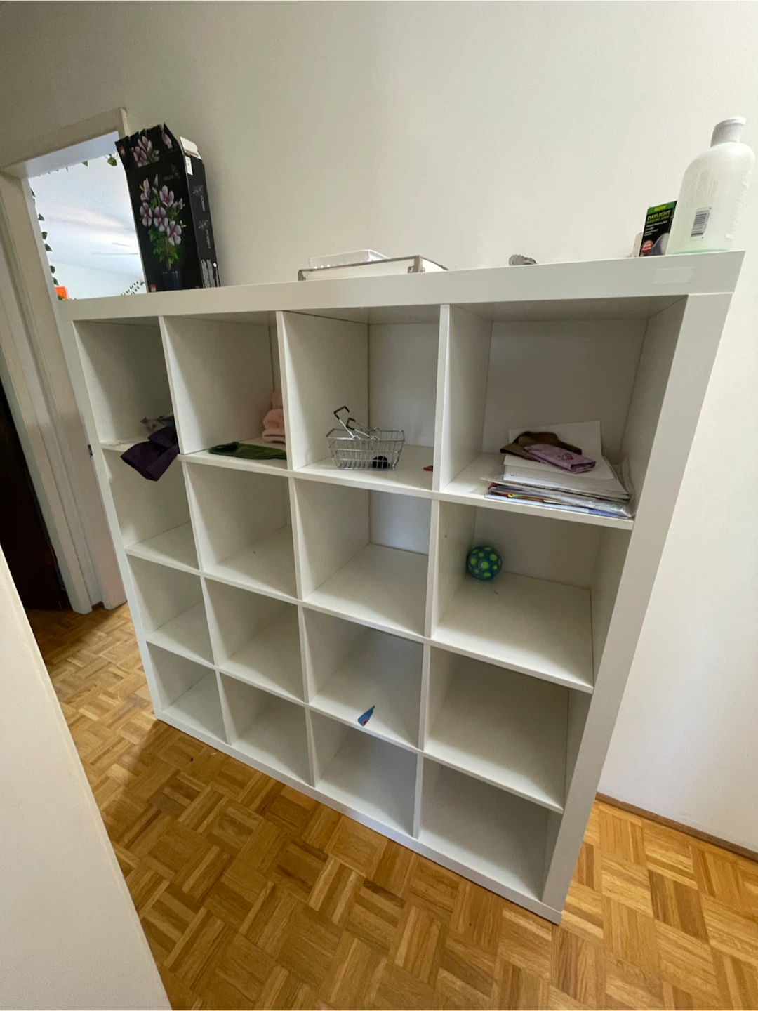 White IKEA Kallax Cube Storage Shelf Unit