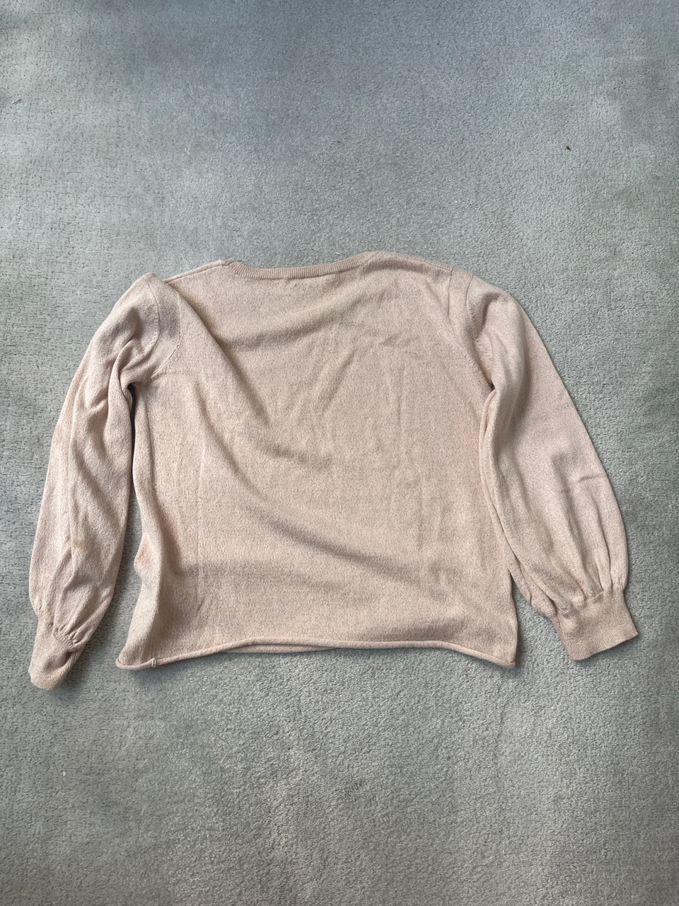 Pink Crew Neck Balloon Sleeve Sweater - photo 2