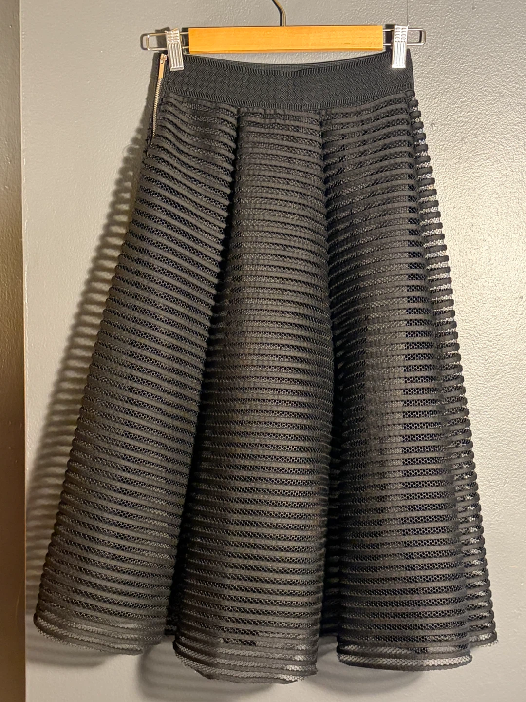 Black Textured Mesh Skirt Miss Valley - photo 2