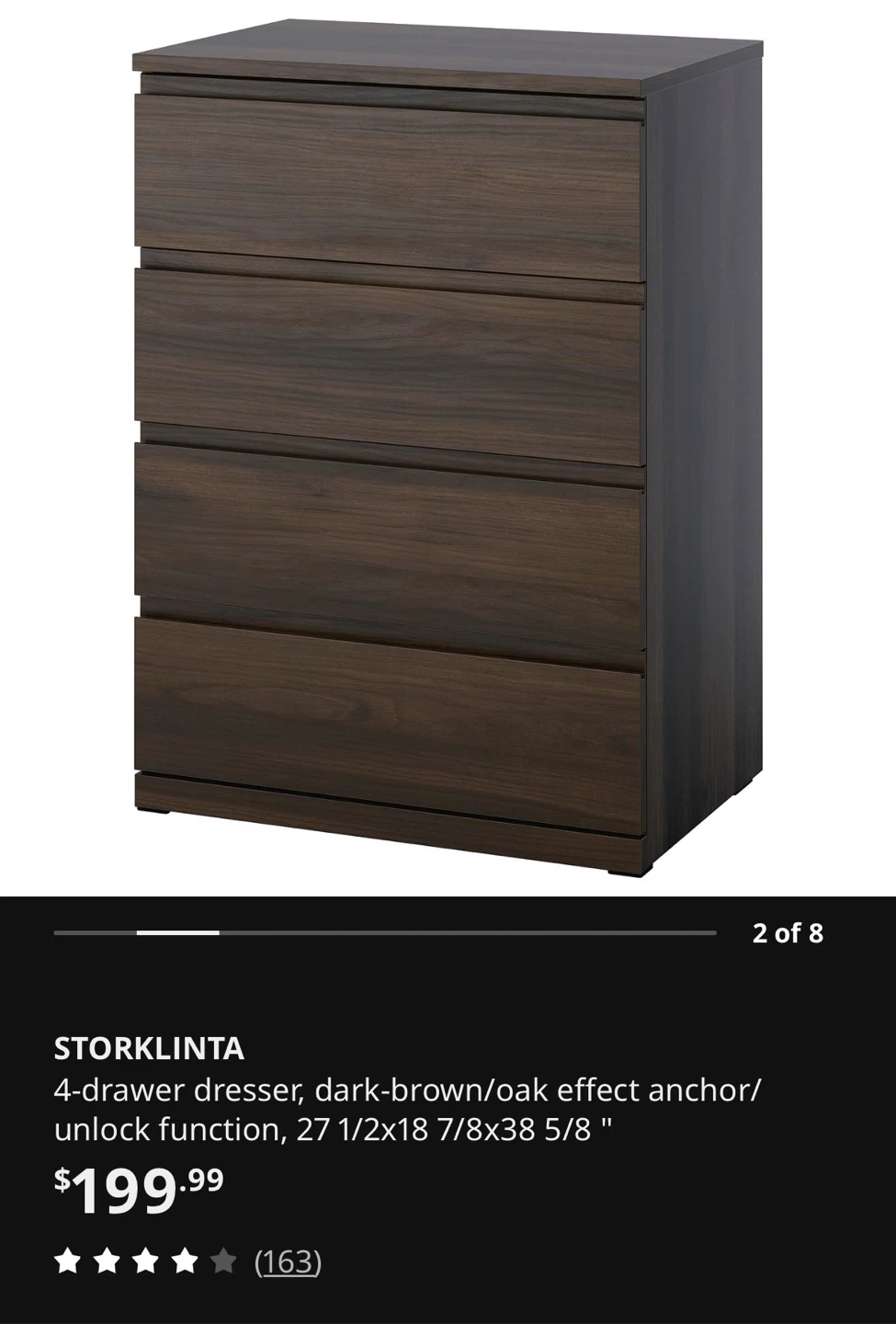 IKEA 4-Drawer Dresser - BRAND NEW