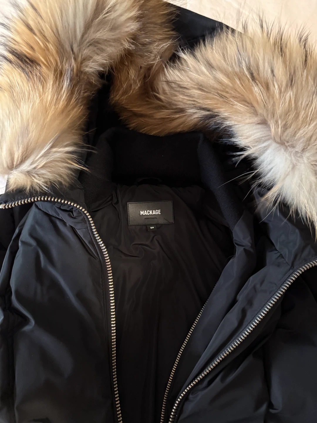 Brand New MACKAGE Black Puffer Jacket with Fur Hood - photo 4