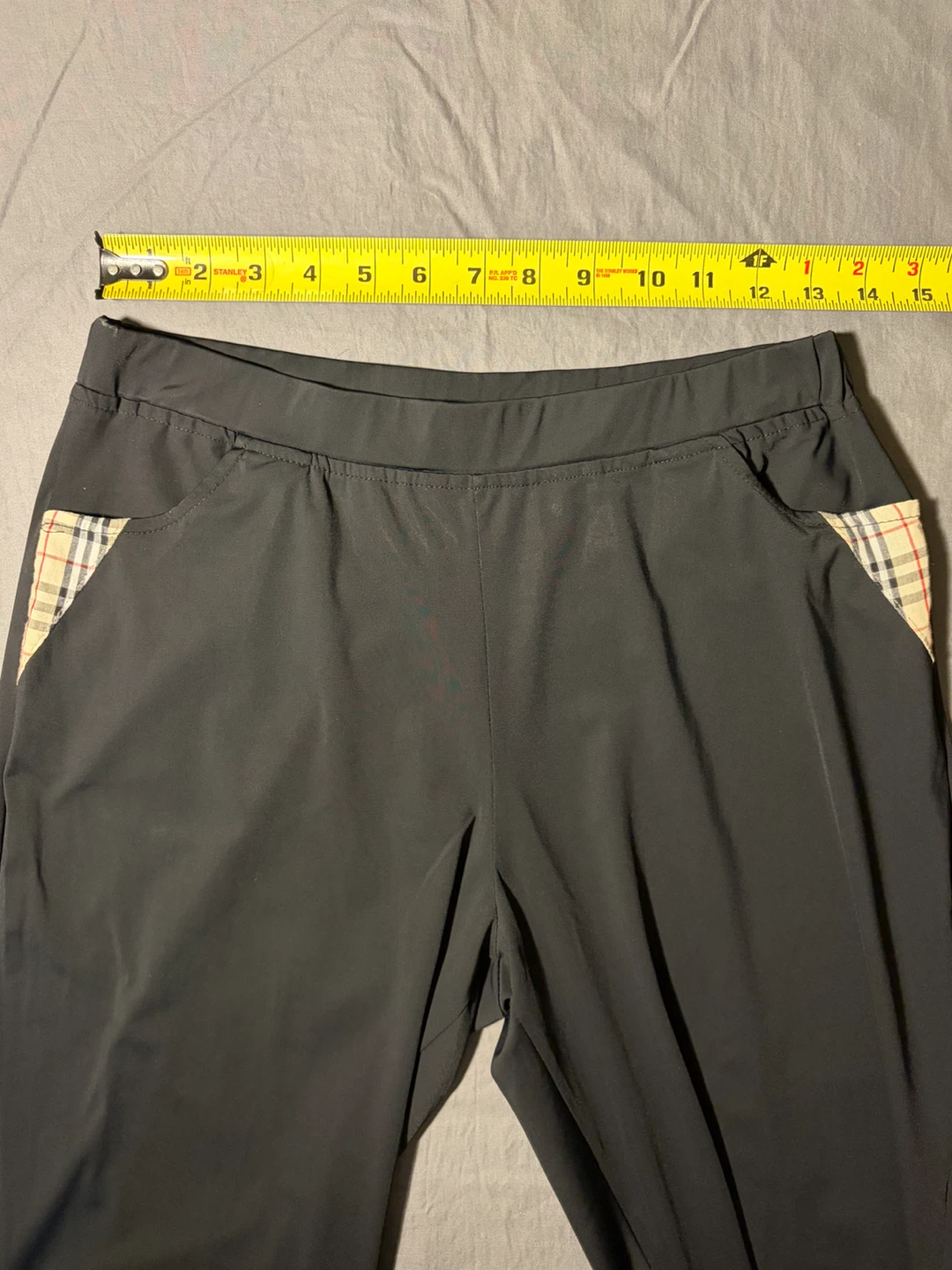 Black Capri Pants with Tartan Pockets - photo 3