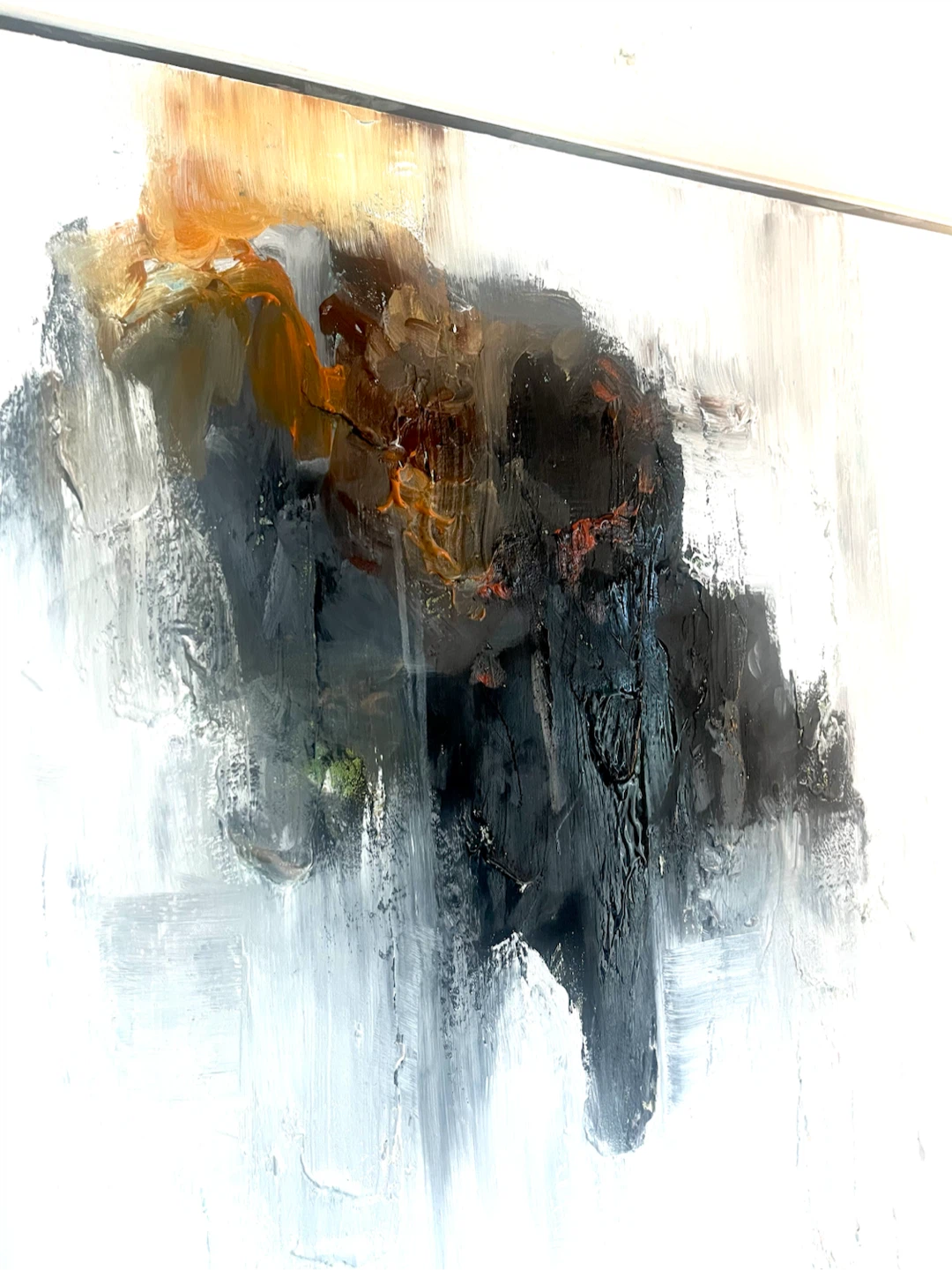 Original Abstract Oil - 25x37” Framed - photo 4