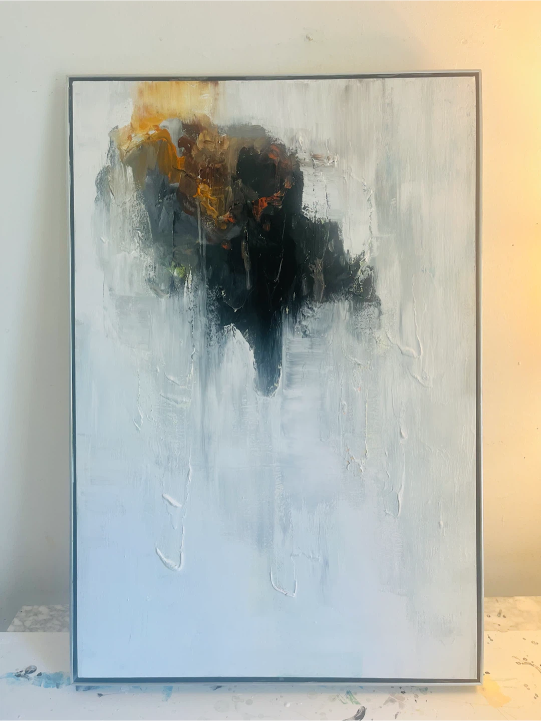 Original Abstract Oil - 25x37” Framed - photo 5