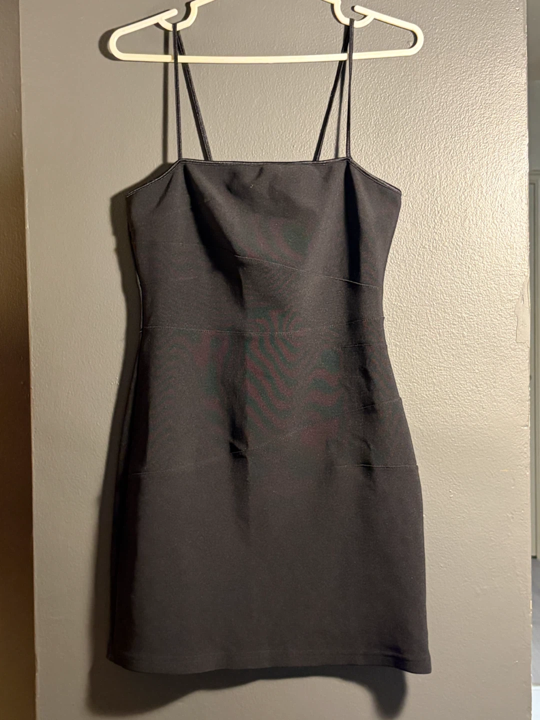Black spaghetti strap mini dress