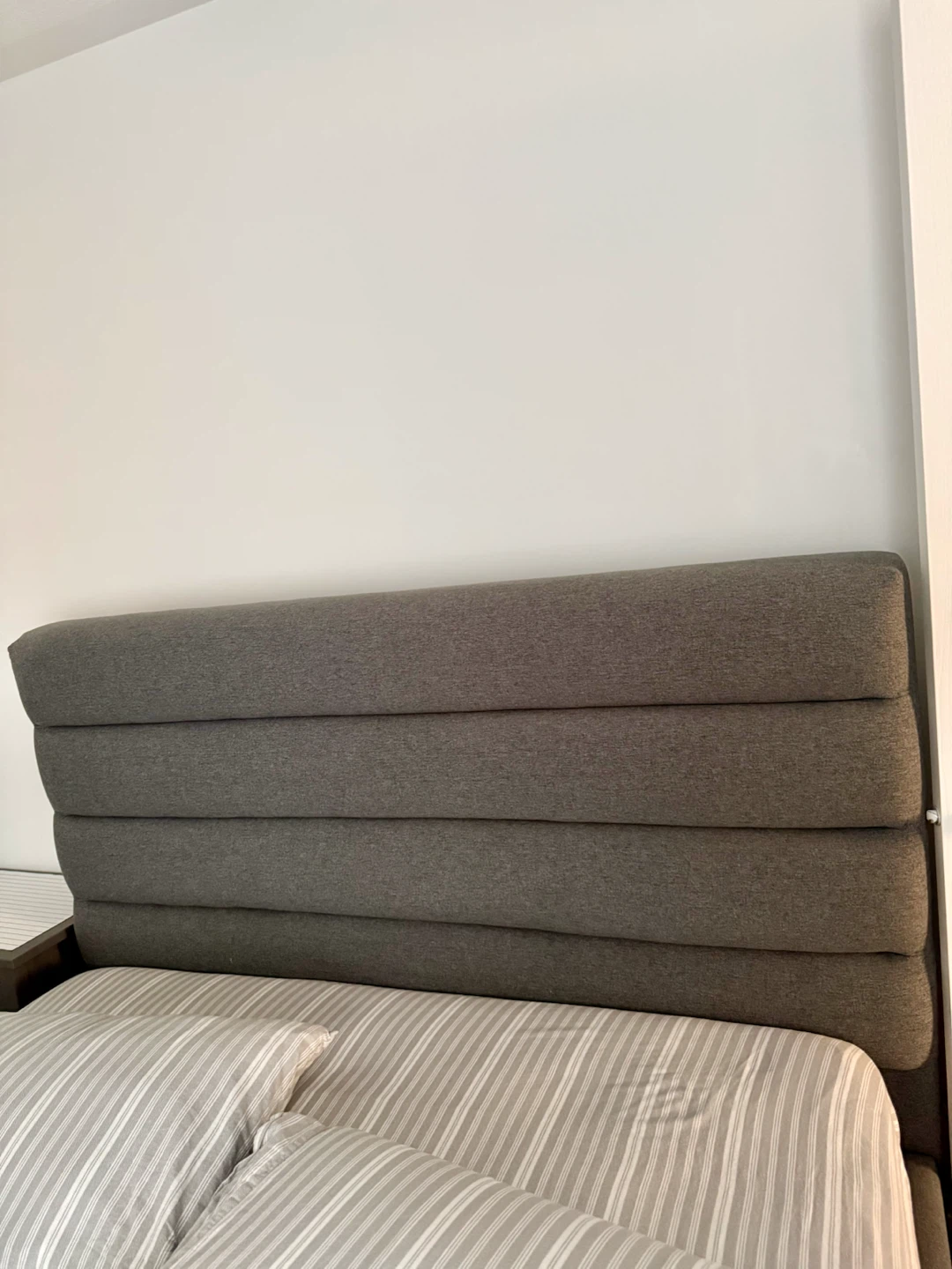 Grey Queen Upholstered Headboard