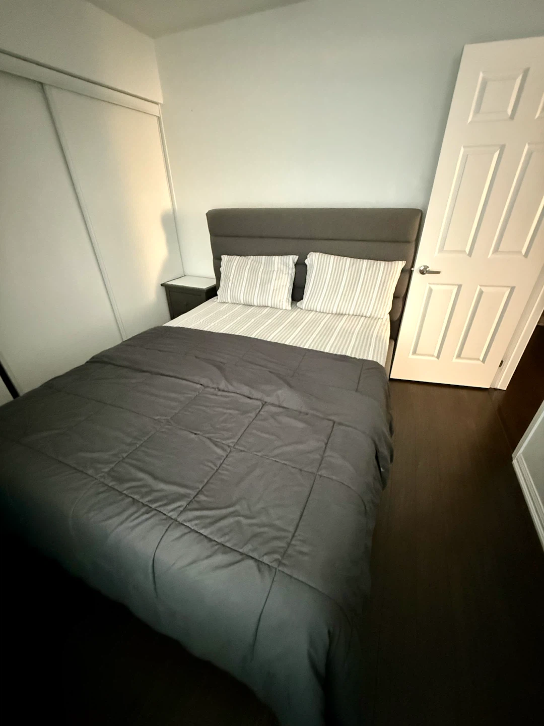 Grey Queen Upholstered Headboard - photo 3