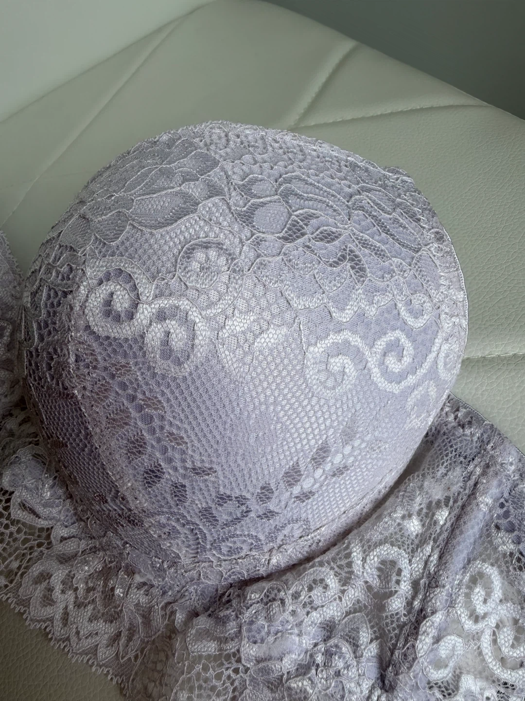 Italian Ancona Grey Floral Lace Padded Underwire Bra - photo 4