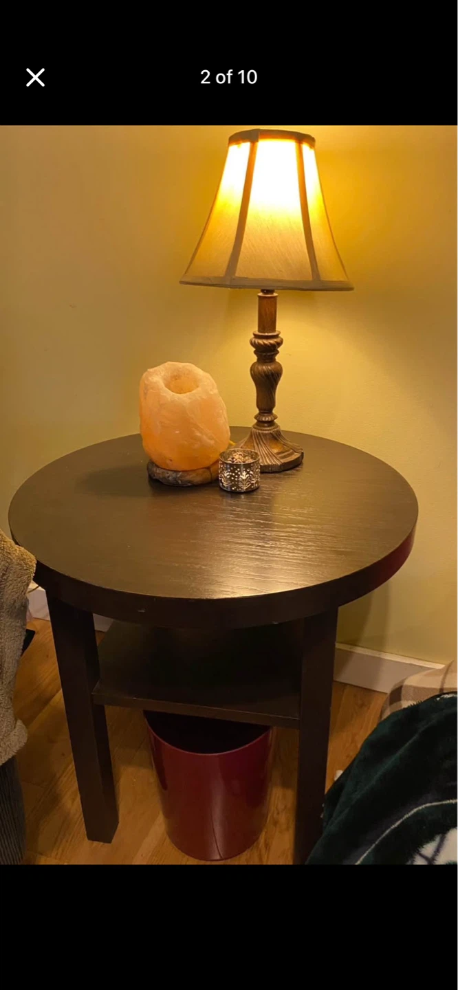 Round End Table with Shelf 30 each