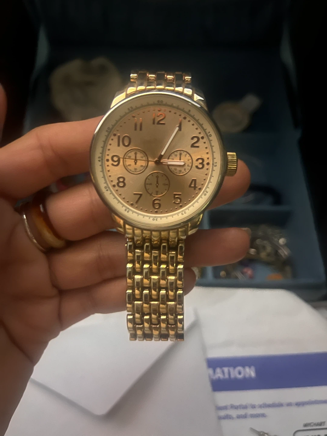 Gold Tone Watch