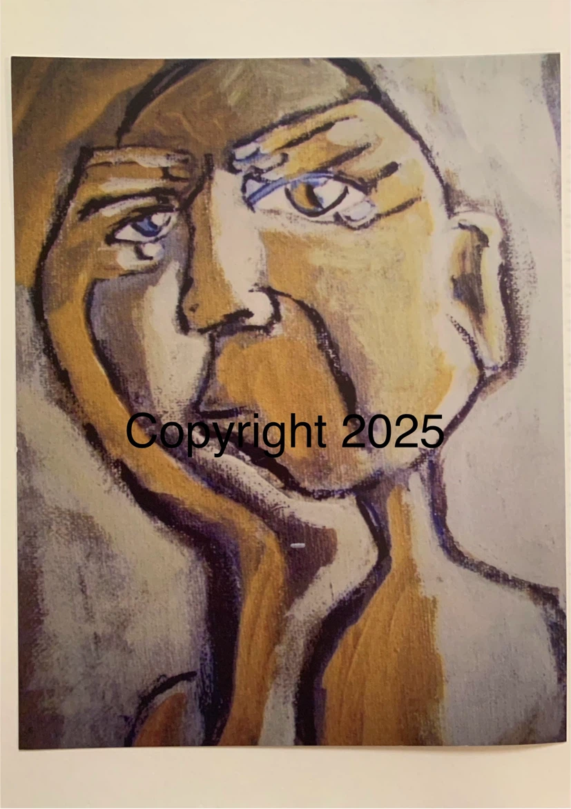 BEHIND BROKEN EYES 8x10 print of my art