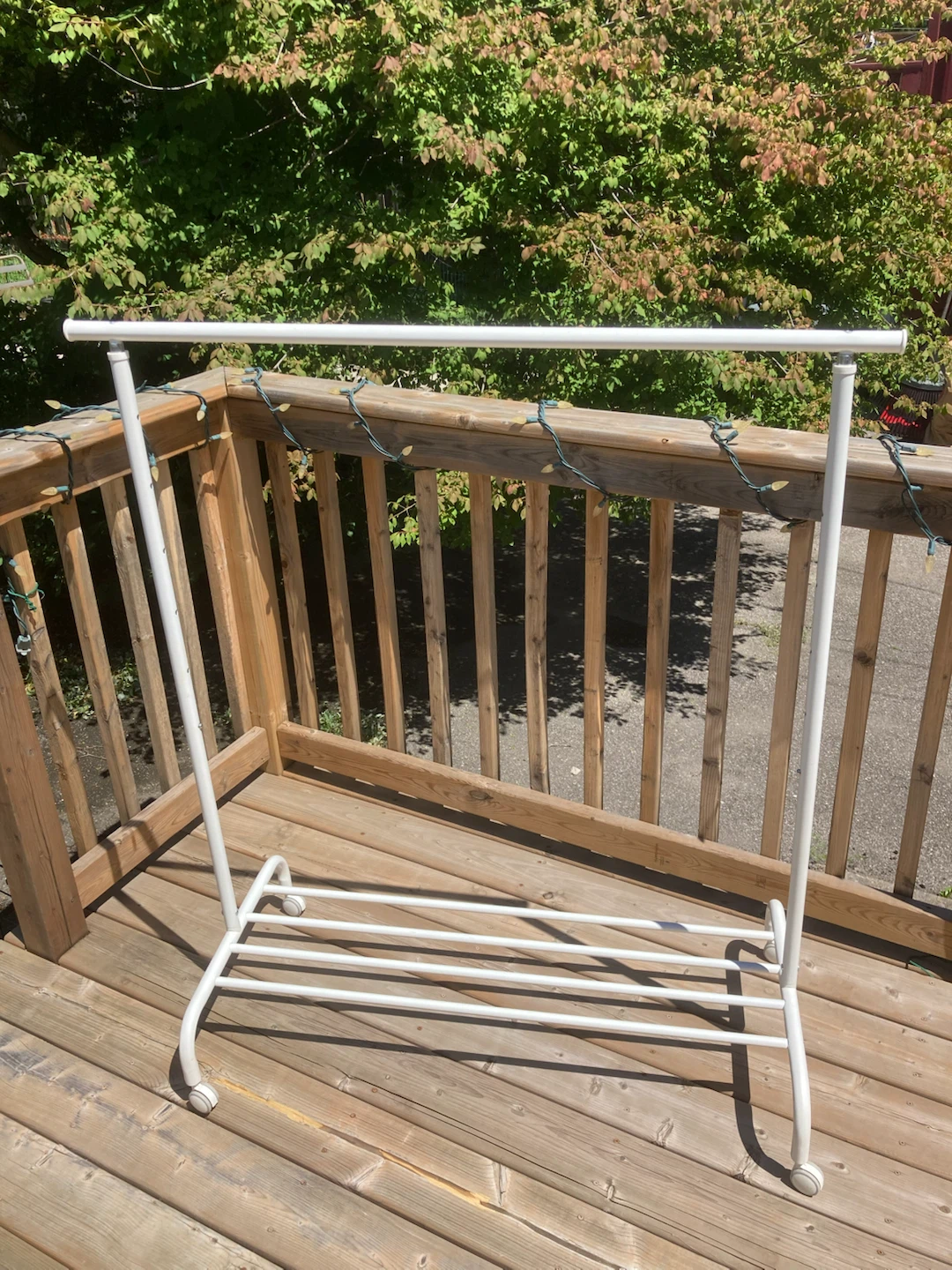 Garment / Clothing Rack with Wheels (IKEA RIGGA)