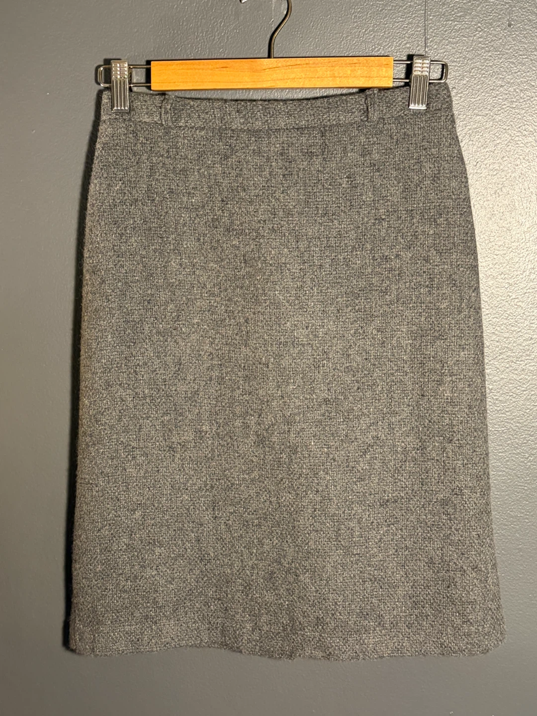 ilen Grey Wool Blend Skirt