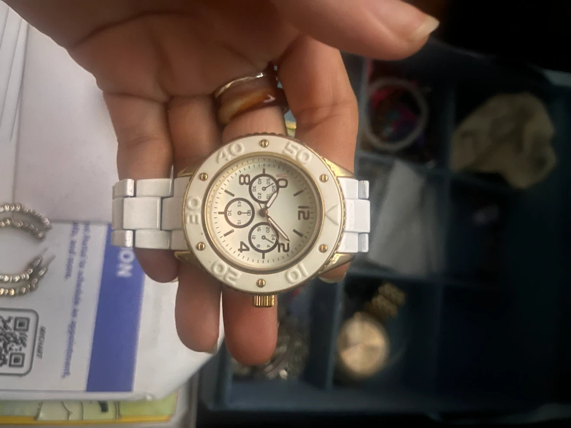 White and Gold Watch