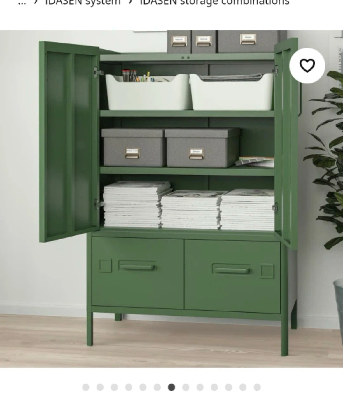 IKEA IDÅSEN Cabinet with Doors and Drawers - Dark Green - photo 3