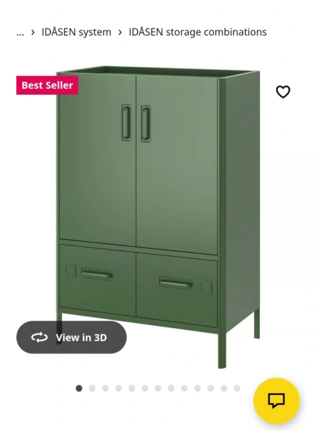 IKEA IDÅSEN Cabinet with Doors and Drawers - Dark Green - photo 4