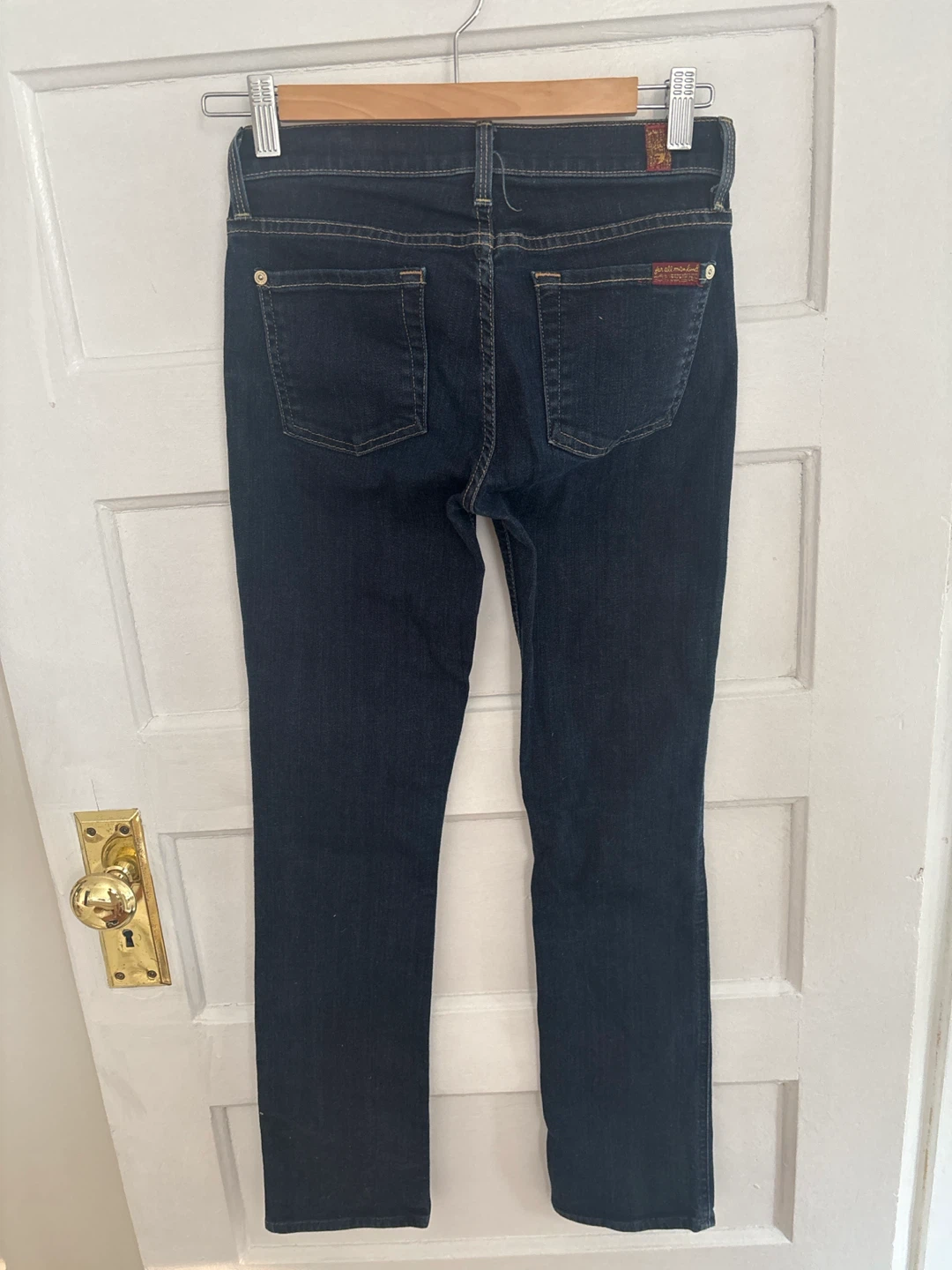 7 For All Mankind The Modern Straight Jeans Size 25 - photo 3