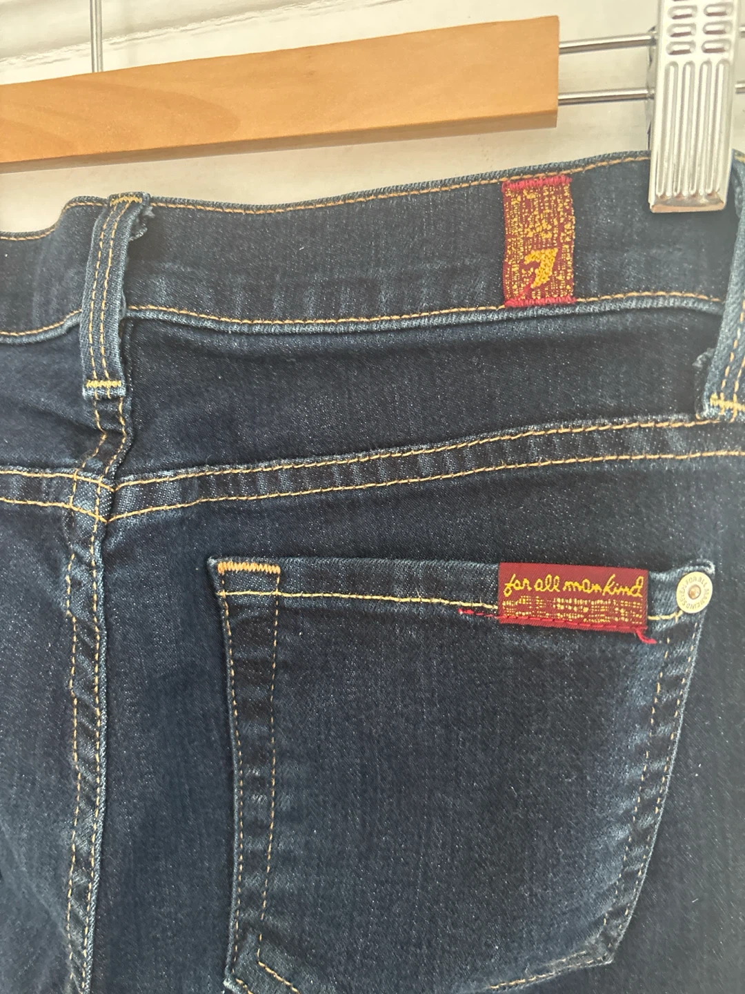 7 For All Mankind The Modern Straight Jeans Size 25 - photo 4