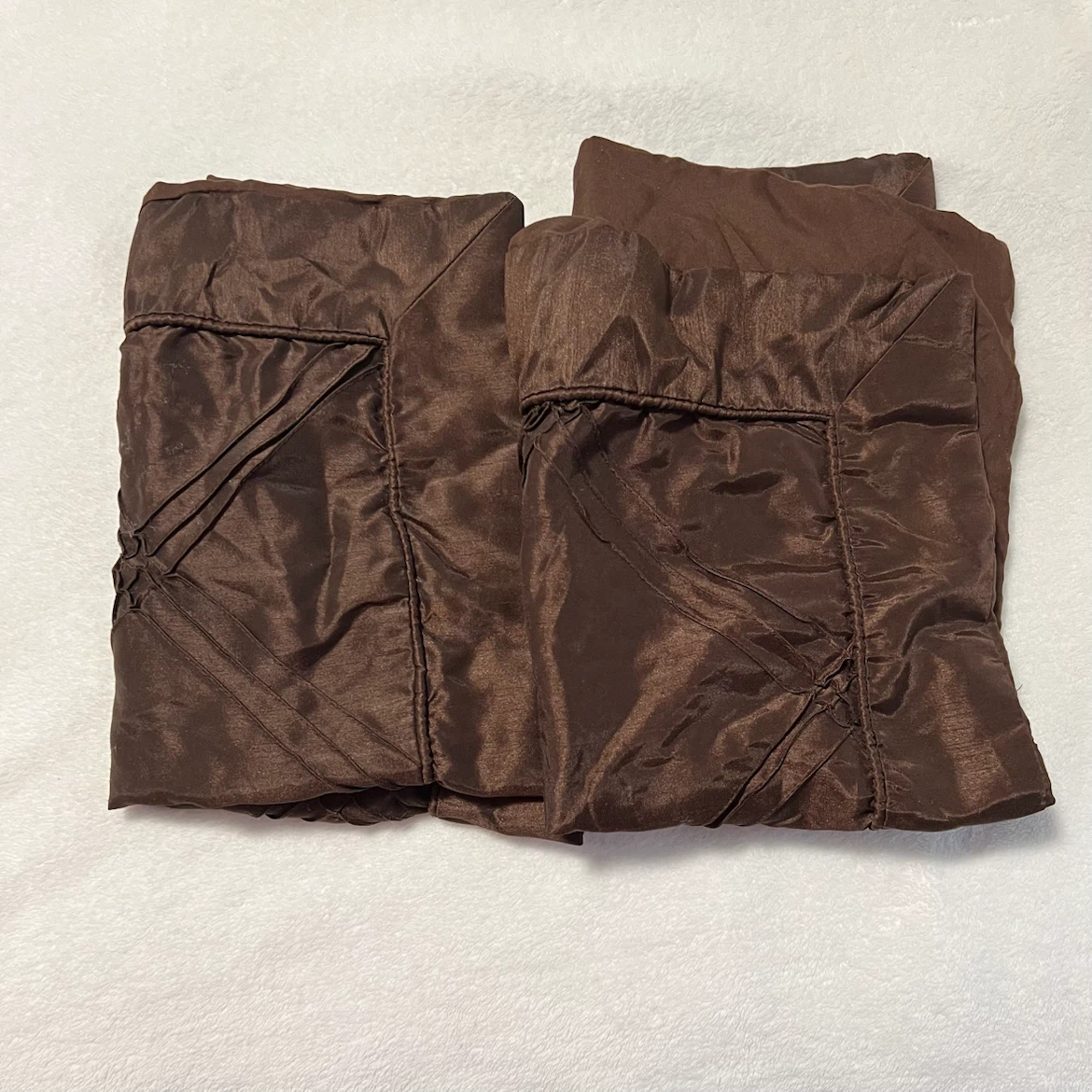 2 Brown Pillow Covers / size 25”x 19”