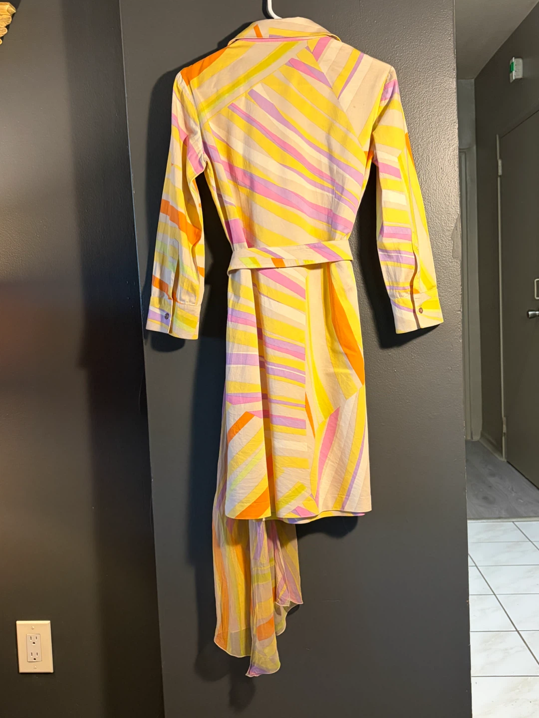 Missoni Italy Vintage Shirt Dress w Silk Sash - photo 2