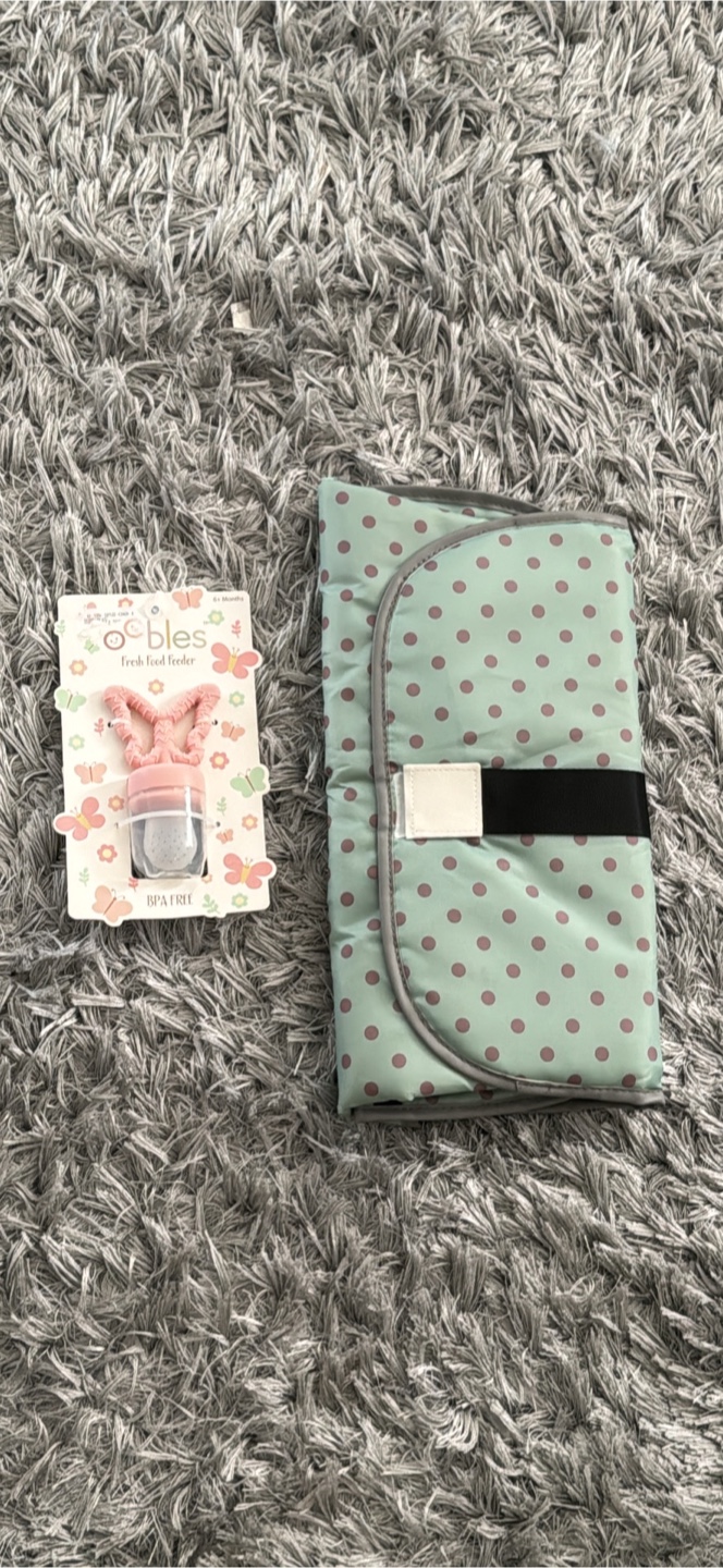Oogbles Fresh Food Feeder- pink, and changing mat - photo 2
