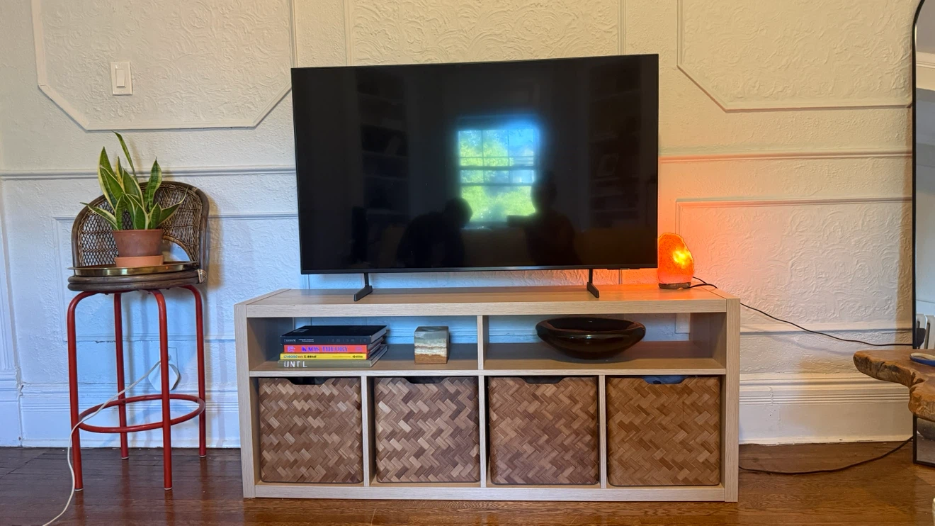 IKEA KALLAX TV Bench - White Stained Oak Effect
