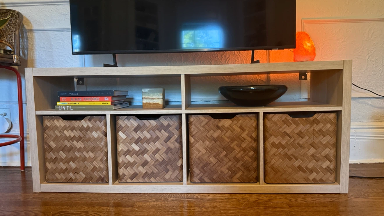 IKEA KALLAX TV Bench - White Stained Oak Effect - photo 2