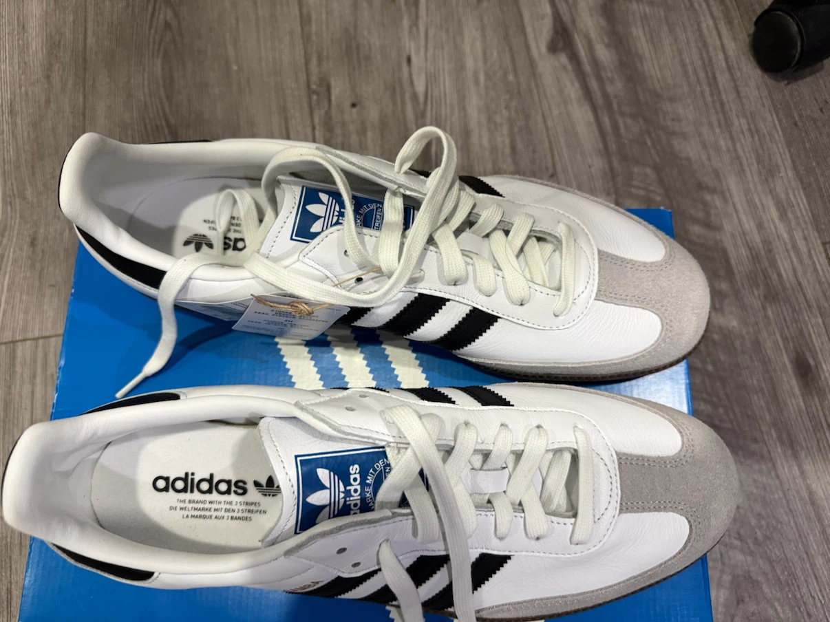 Brand New Adidas Samba OG Shoes - White/Black - photo 2