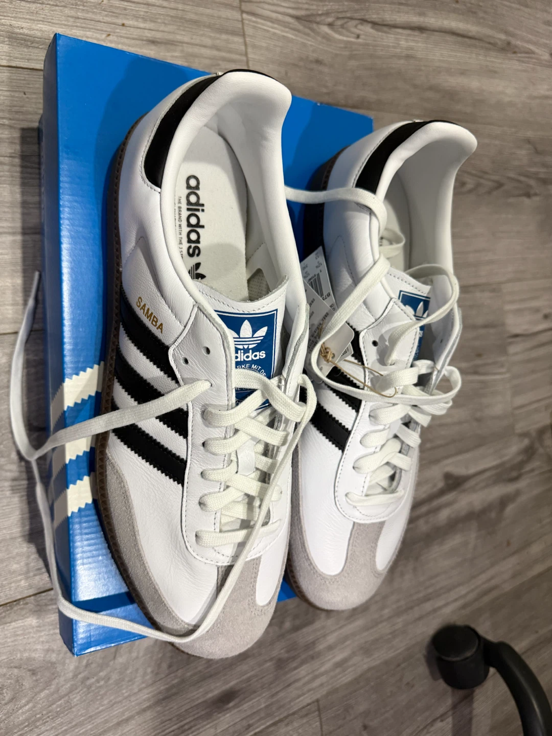 Brand New Adidas Samba OG Shoes - White/Black - photo 3
