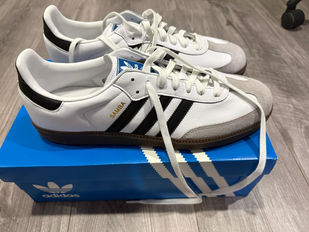 Brand New Adidas Samba OG Shoes - White/Black - photo 4