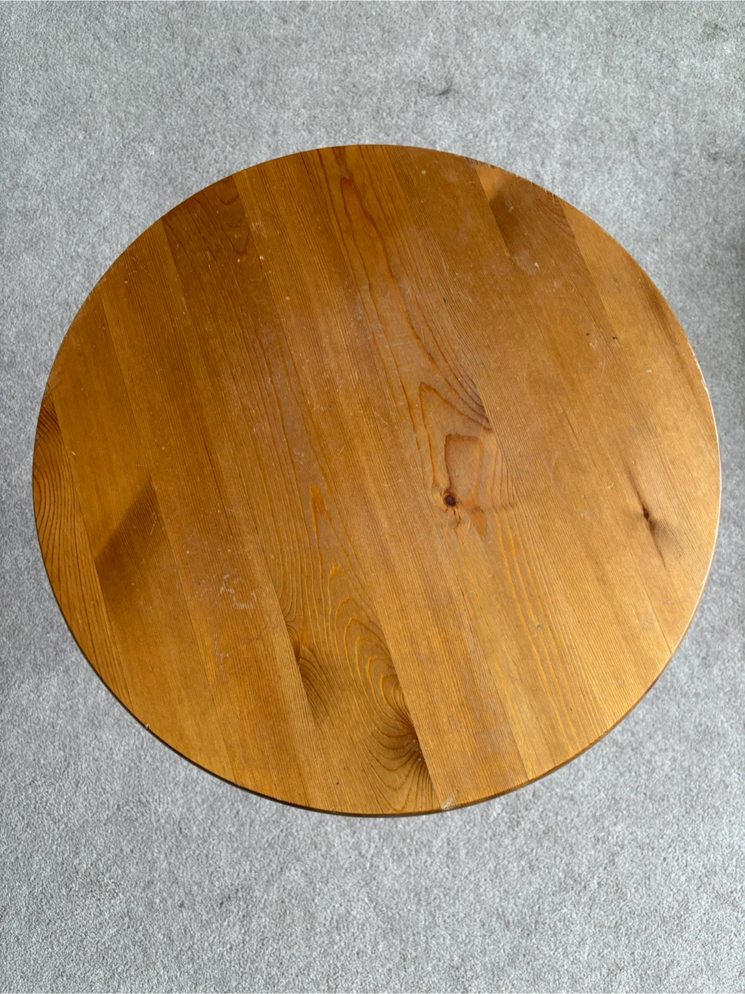 Wooden round side table or plant stand - photo 2
