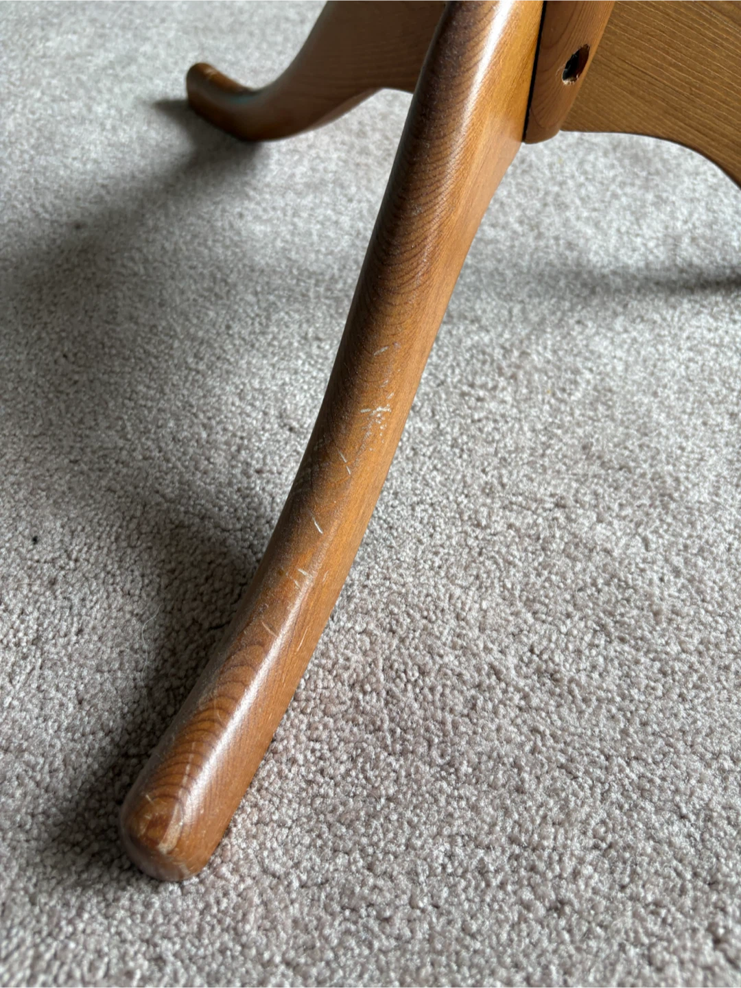 Wooden round side table or plant stand - photo 3