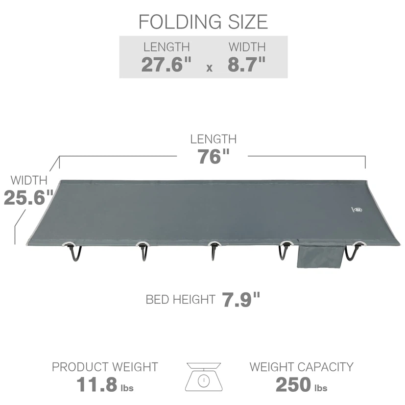 EVER ADVANCED Folding Camping Cot for Adults - photo 2