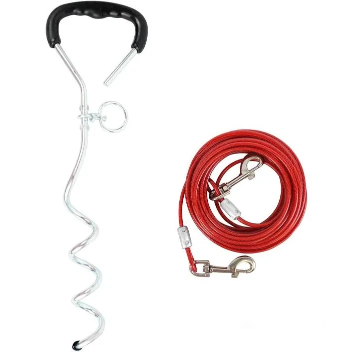 Dog Stake + 20’ Tie Out Cable — Brand New, Sealed (Amazon $30)