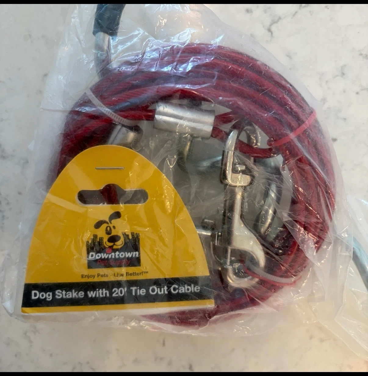Dog Stake + 20’ Tie Out Cable — Brand New, Sealed (Amazon $30) - photo 2