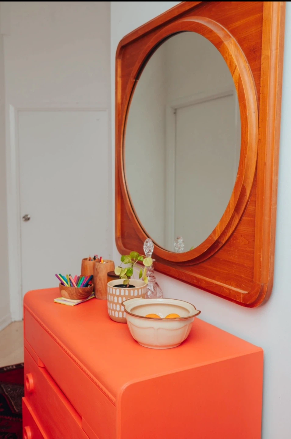 Orange 3-Drawer Dresser - photo 2