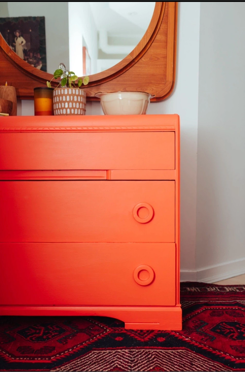 Orange 3-Drawer Dresser - photo 3