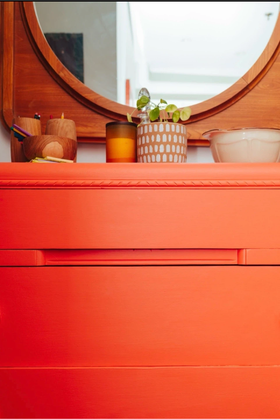 Orange 3-Drawer Dresser - photo 5