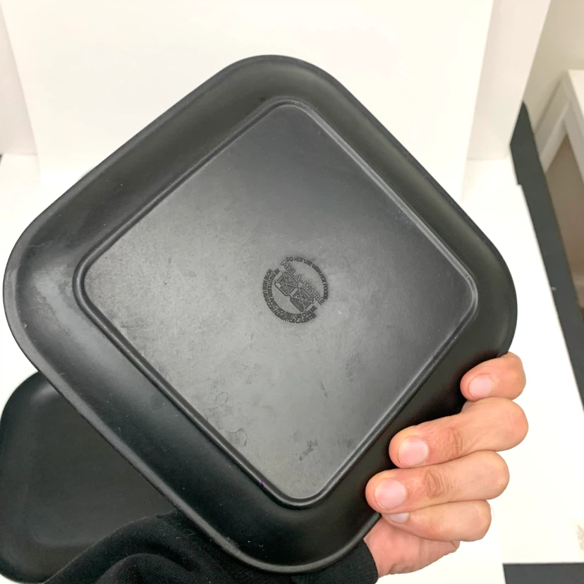 24 Reusable Plastic Plates Black Kitchen Plate Set Mela-Ware - photo 5