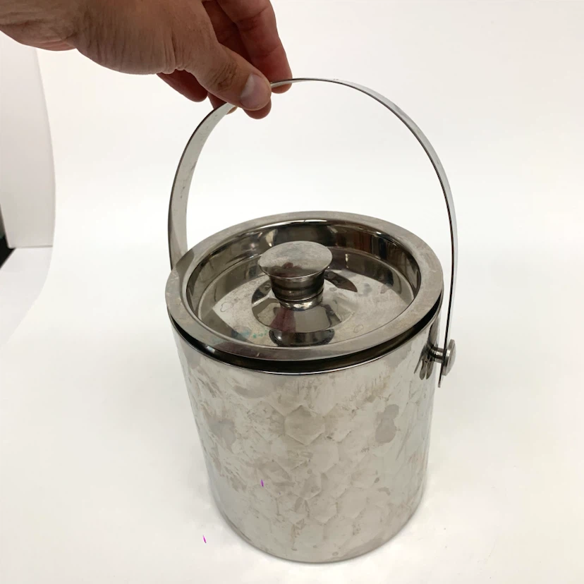 Stainless Steel Ice Bucket with Lid Bar Entertaining Serving Tub - photo 5