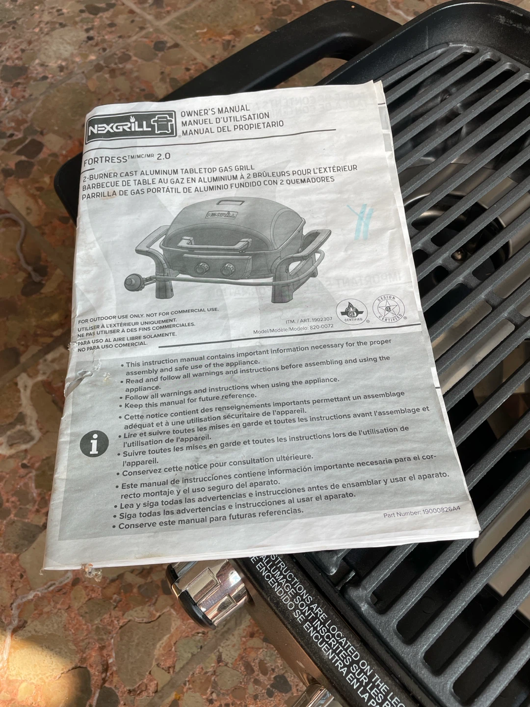 Nexgrill Fortress 4-Burner Portable Tabletop Gas Grill