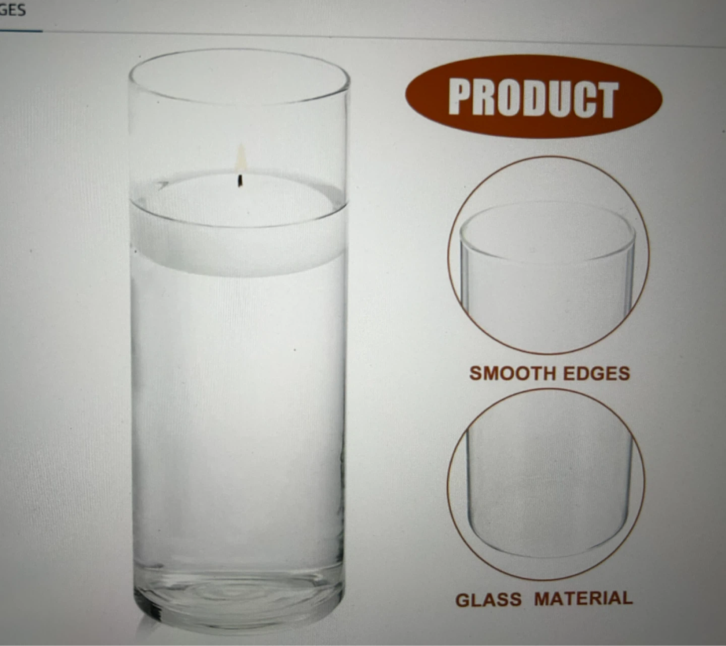 Set of 3 Glass Cylinders - photo 3