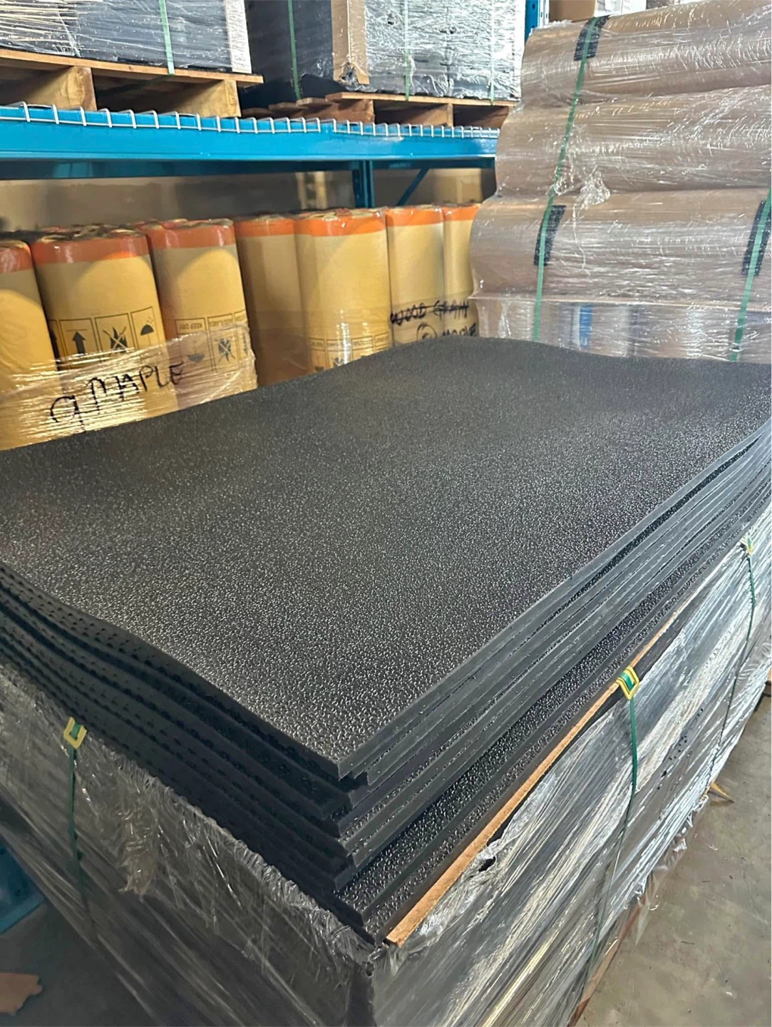 Black Rubber Flooring Mats 4x6 - set of 4