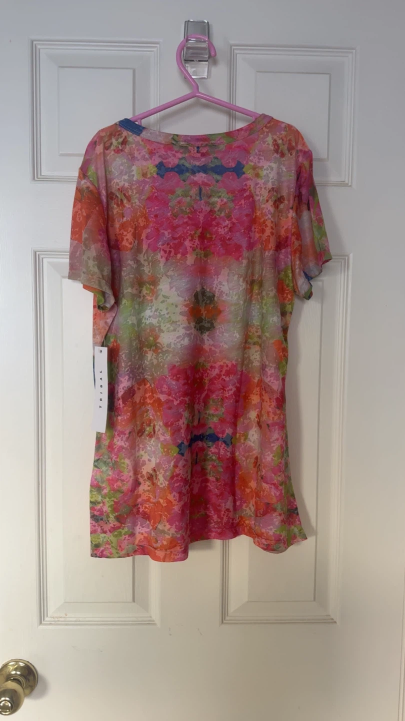 Tribal Floral Print T-Shirt - photo 2
