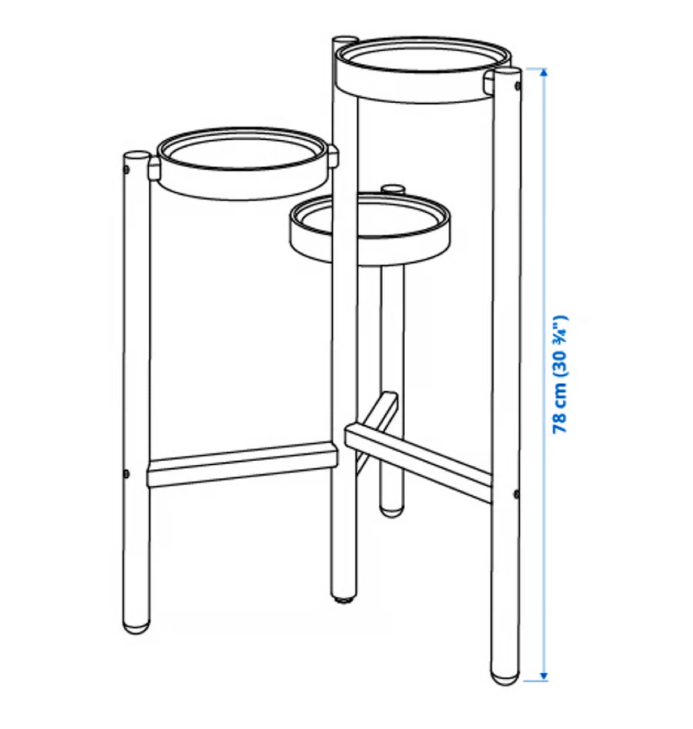 Ikea bamboo/white plant stand - photo 3