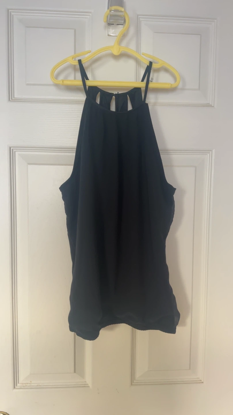 Express Black Sleeveless Halter Top